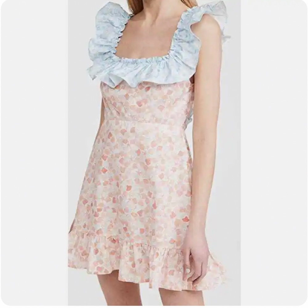 Rixo England Kai Mini Dress in Pebble Shell NWT size Medium